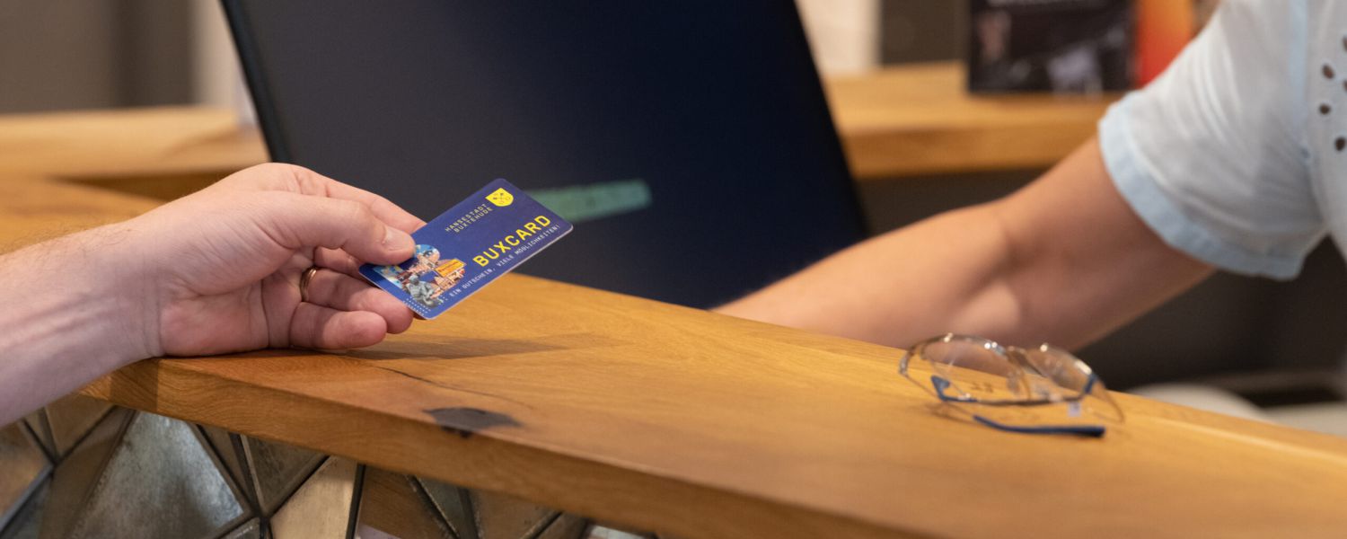 BUXCARD Einlösung am Tresen